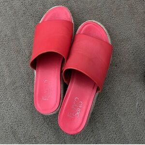 Franco Sarto Red Sandals Modern Slip-On